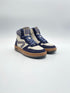 Hip H1803 Dark blue combi white leather